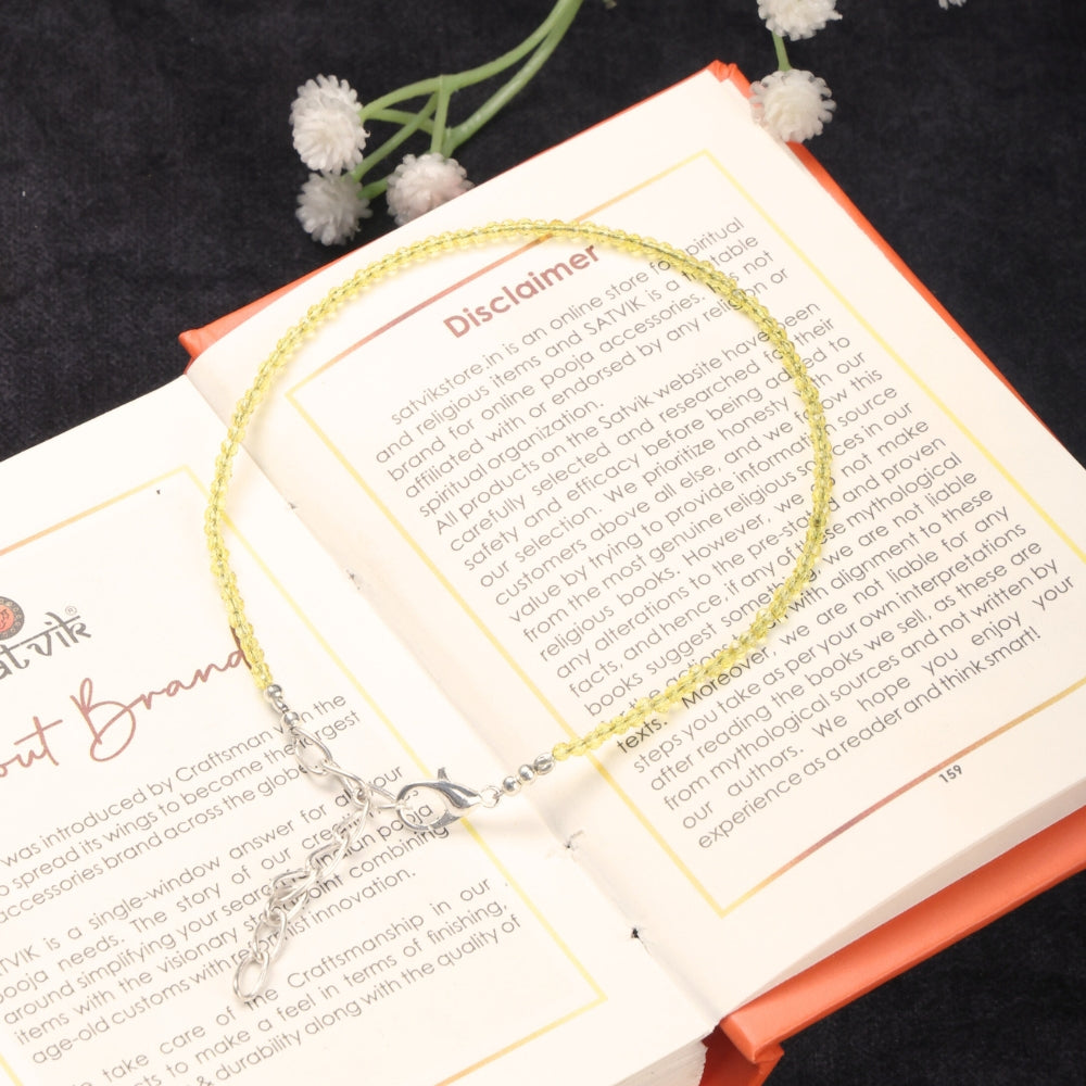 Citrine Anklet Stylish Spiritual Wear