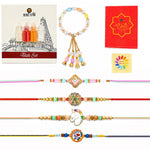 Handcrafted Family Rakhi Combo (Set of 5)