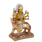 Premium Silver & Gold Maa Durga Resin Statue