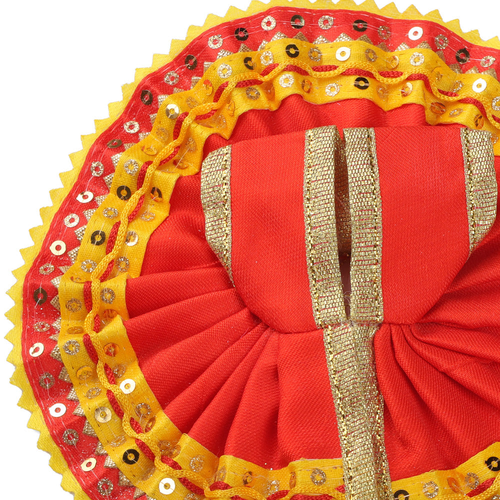 Size 1 & 2 Designer Red & Yellow Laddu Gopal Dress