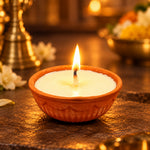 Pure Desi Ghee Akhand Jyot 12 to 14 Hours Burning Clay Diya Pack of 1
