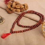 Certified 8mm 100% Original Authentic Pure Red Sandalwood Jap Mala (Thread)