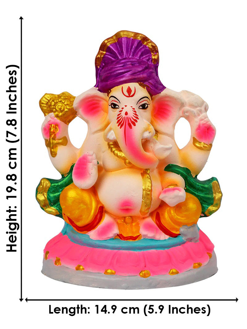 8 Inch Kshipra Eco-Friendly Ganesha Idol