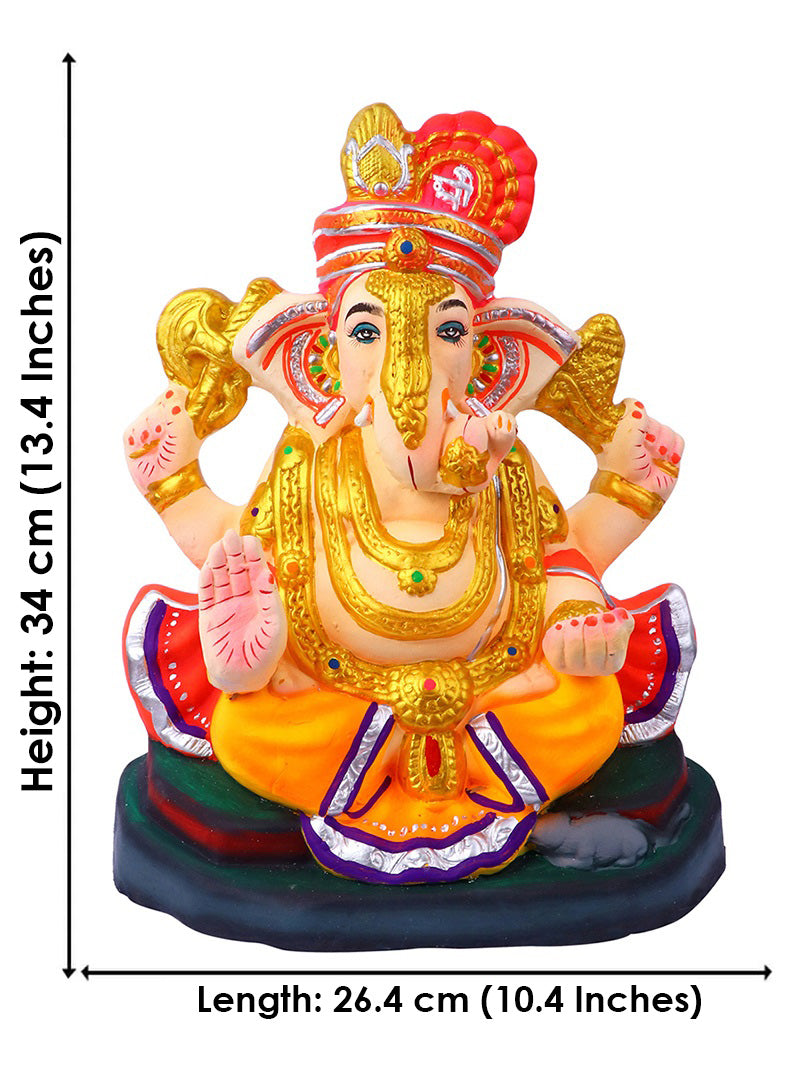 13.5 Inch Umaputra Eco-Friendly Ganpati Murti