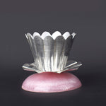Elegant Silver Plated Lotus Diya with Resin Base