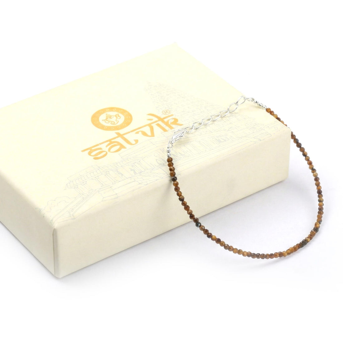 Tiger Eye Anklet Stylish Spiritual Wear