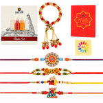 Designer Multicolor and Pearl Rakhi Pack (Set of 5)