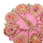 Size 2 3D Floral Accents & Pearl Work Laddu Gopal Dress