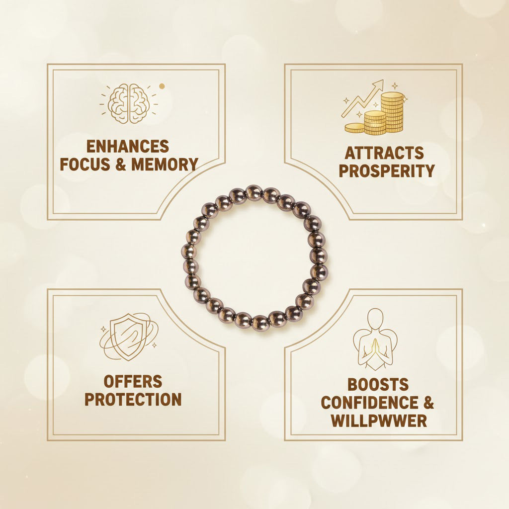 Rose Quartz & Golden Pyrite Bracelet Combo with Hanuman Chalisa Pendant