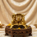 2 Inch Divine Brass Shiv Parivaar with Shivling. No.1 Brass Idol Store www.satvikstore.in 