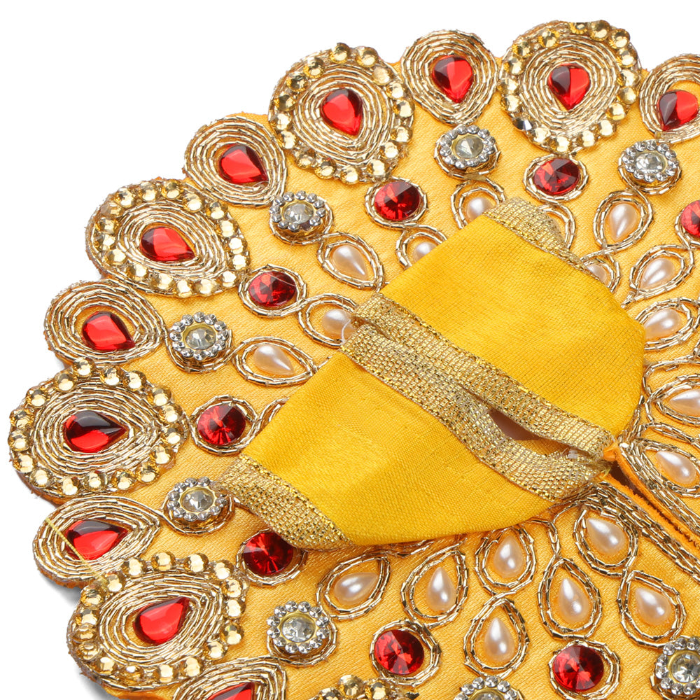 Size 2 Premium Heavy Stone & Pearl Laddu Gopal Dress