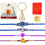 Beautiful Designer Family Rakhi Combo (Pack of 5)