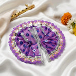 Size No.2 Handcrafted Silver Lace Laddu Gopal Dress