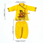 Size 2 Makhan Chor Yellow Krishna Dress with Golden Border