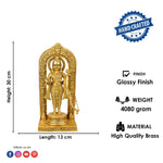 11.8 Inch Pure Brass Ayodhya Ram Lalla Idol - Divine Statue