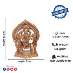 3.3 Inch Graceful Sherawali Mata in a Golden Frame
