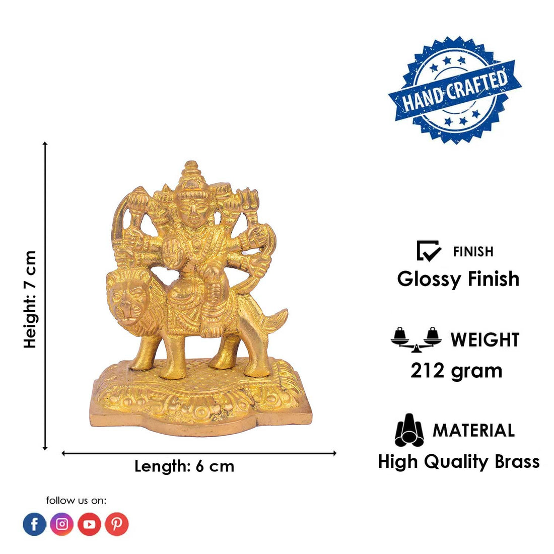 2.8 Inch Holy Presence of Maa Durga