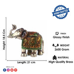 Eye Catching Brass Colorful Elephant