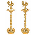 44 Inch Brass Kerala Peacock Samai Deepam Inauguration Lamp