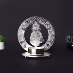 Sacred Silver Ganesh Tea Light Candle Holder