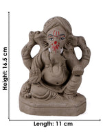 6 Inch Traditional Eco-Friendly Ganesha Idol in Lalitāsana Pose