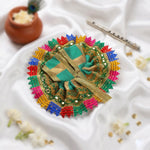 Size 1 Multicolour Border Laddu Gopal Dress