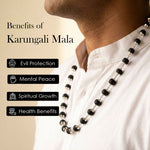 Hallmarked 925 Pure Silver Karungali Mala Govt. Certified