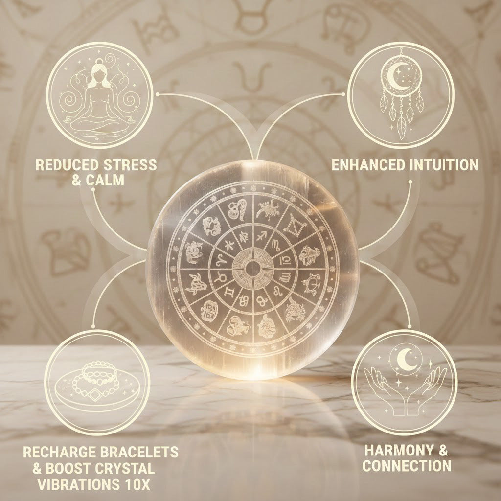 Dhan Yog Bracelet & Zodiac Selenite Plate Wealth Combo