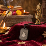 Hare Krishna Hare Rama Pendant MicroCarved Black