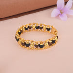 PVD Gold Platted Rudraksha & Karungali Bracelet