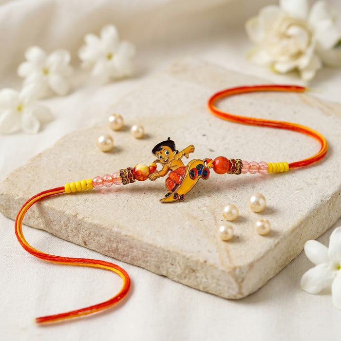 Handcrafted Cute Enamel Chhota Bheem Kids Rakhi