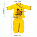 Size 3 Makhan Chor Yellow Krishna Dress with Golden Border