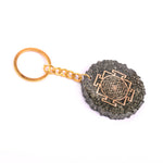 Pyrite Yantra Keyring – Spiritual Healing Energy Accessory