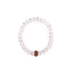 10 Mukhi Rudraksha Glass crystal beads Bracelet