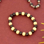 Govt. Certified Karungali/Ebony & White Sandalwood Beads Bracelet