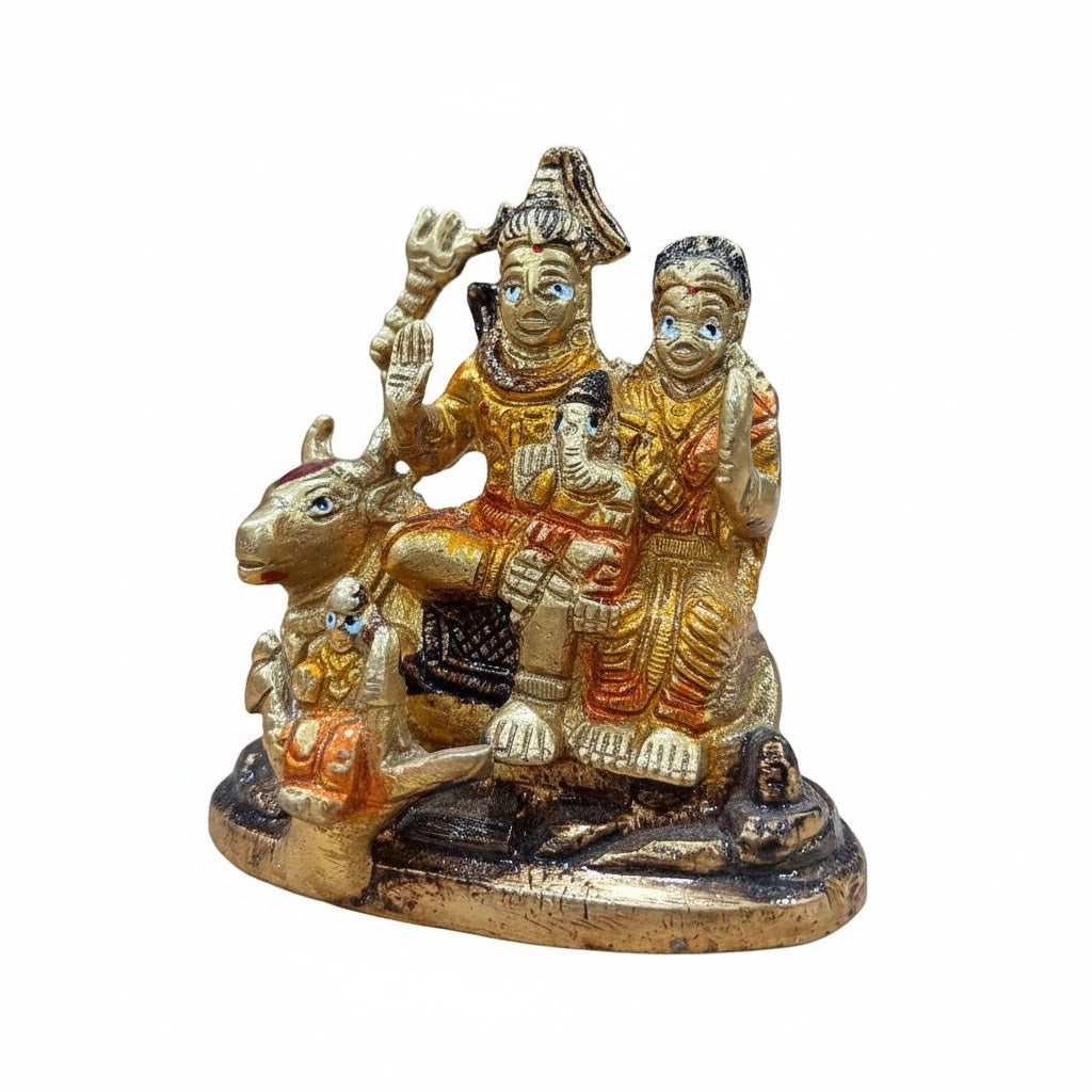 3 Inch Shiv Parivaar with Nandi idol