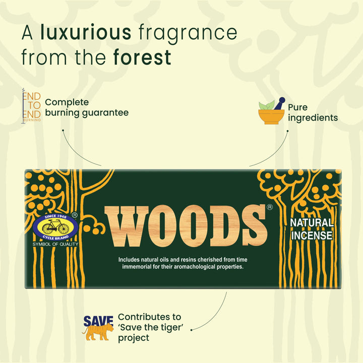 Woods agarbatti pack with free incense ash catcher