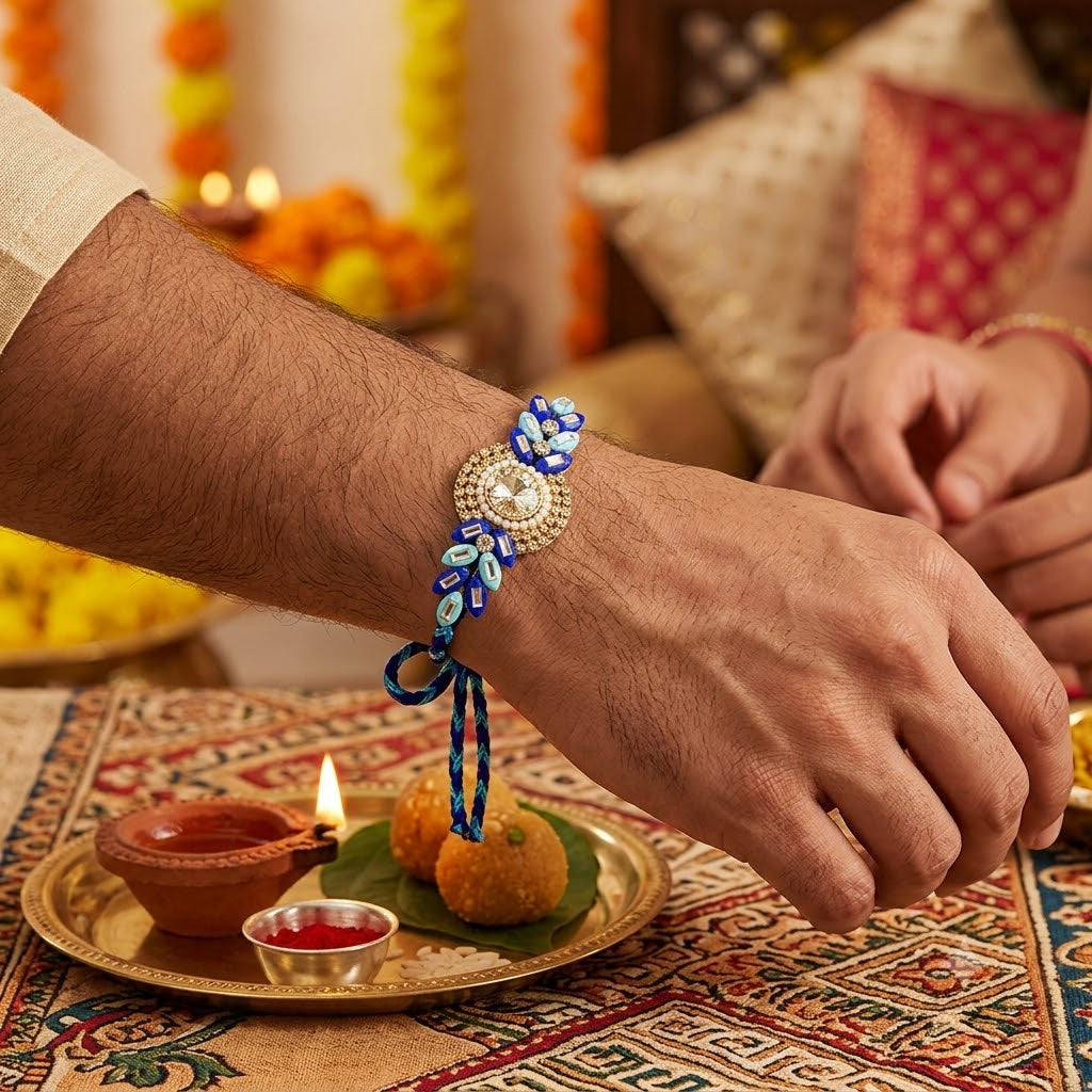Beautiful Designer Family Rakhi Combo (Pack of 5)