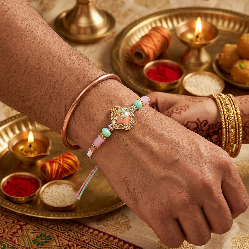 Handcrafted Family Rakhi Combo (Set of 5)