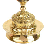23 Inch 1 Step Brass Embossed Peacock Kerala Stand Diya