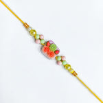 Aesthetic Square Resin Floral Garden Charm Designer Rakhi