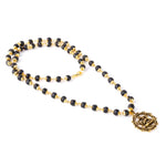 Gold Plating Capping Karungali Mala with Hanuman Pendant