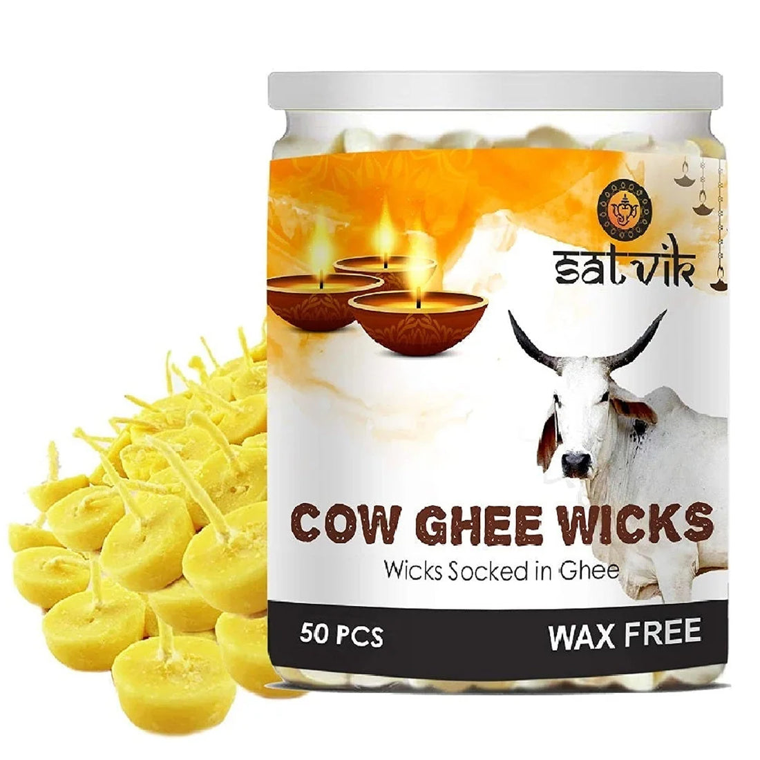 Pure Cow Ghee Wicks (Wax Free)