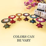 Multicolor Turtle Diya Metal Table Dia Laxmi Candle Tea Light Holder