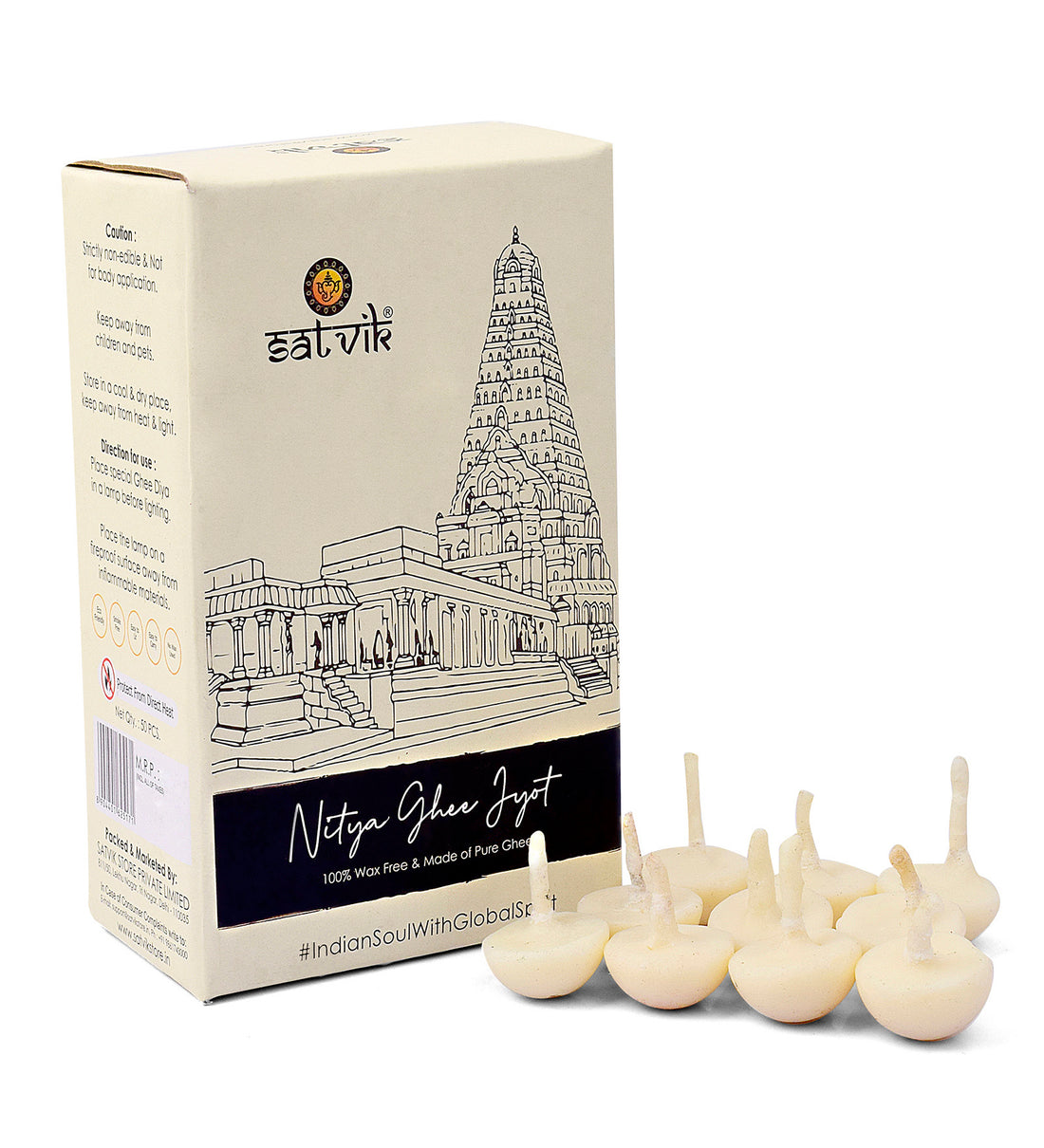 50 Pc Pure Ghee Diya Wicks (Wax Free)