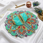 Size 2 Colour Stones Embroidered Laddu Gopal Dress