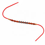 Traditional Red Thread Rudraksha Design Rakhi