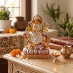 Premium Metallic Silver & Gold Maa Durga Idol Statue