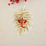 Elegant Classic Finish Ganesha On Leaf Wall Hanging