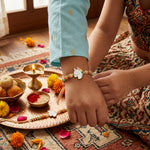 Meenakari Peacock Family Rakhi Pack (Set of 5)